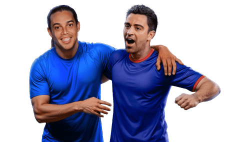 Boomerang Bet Bonus Scommesse con calciatori esultanti